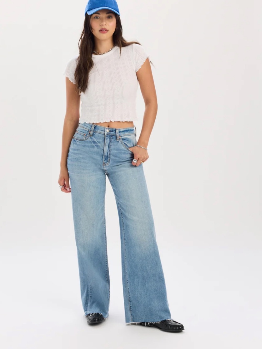 NWT DAZE FAR OUT HIGH RISE WIDE ILEG JEAN IN FOOLS GOLD